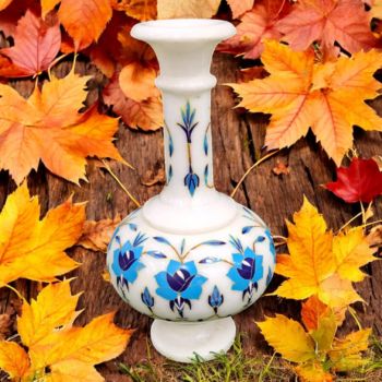decorative marble flower vase