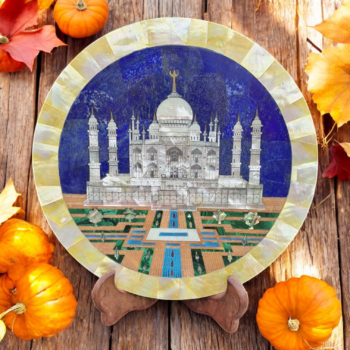 Decorative Octagonal Marble Artwork Plate