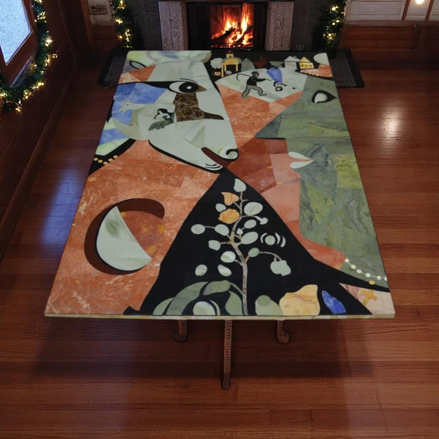 Contemporary Abstract Painting Depicting Stylised