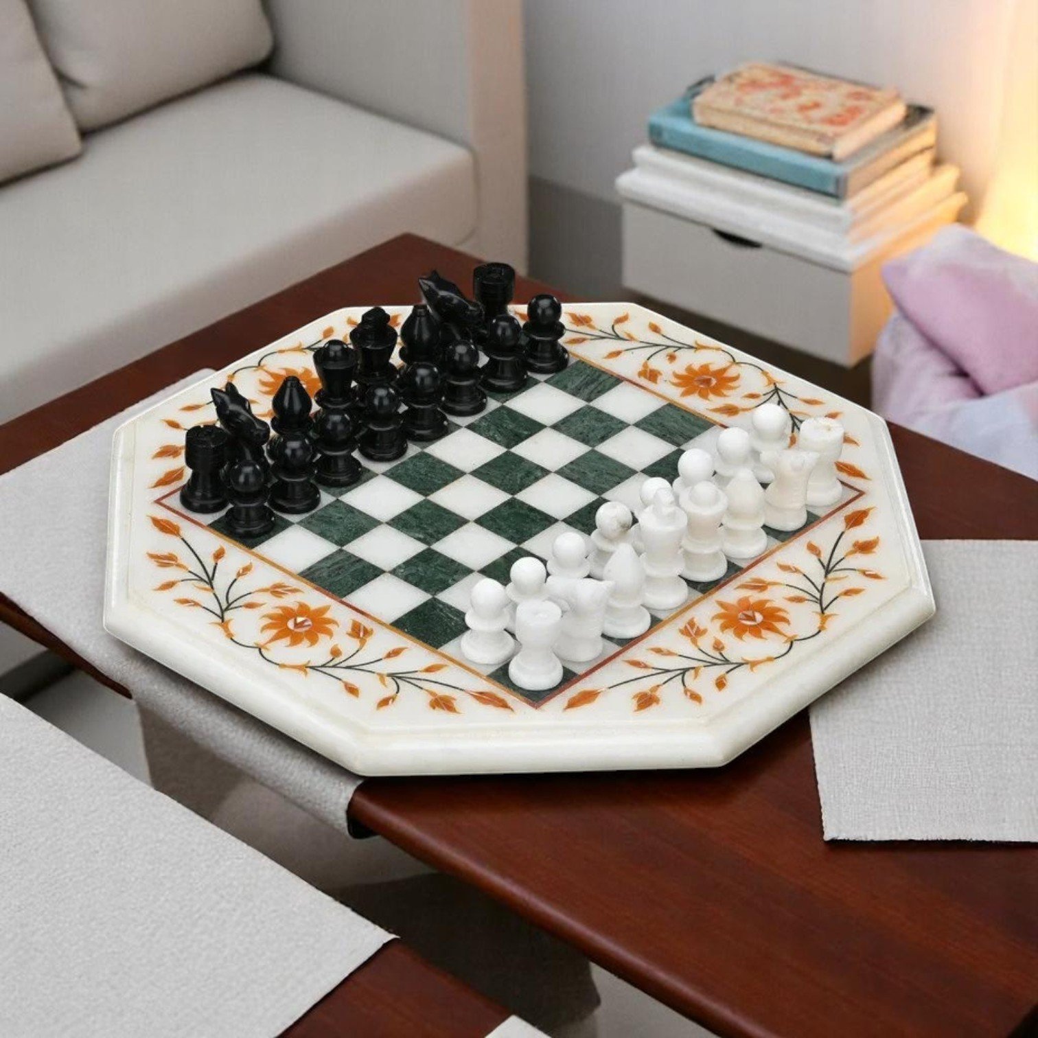 Decorative Marble Black And White Chess