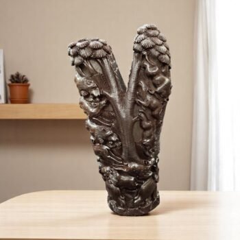 Carved Wooden Forest Wildlife Sculpture