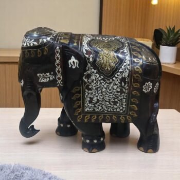 Decorative Black Elephant Sculpture